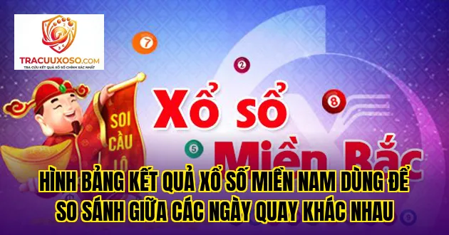Hình bảng kết quả xổ số miền Nam dùng để so sánh giữa các ngày quay khác nhau