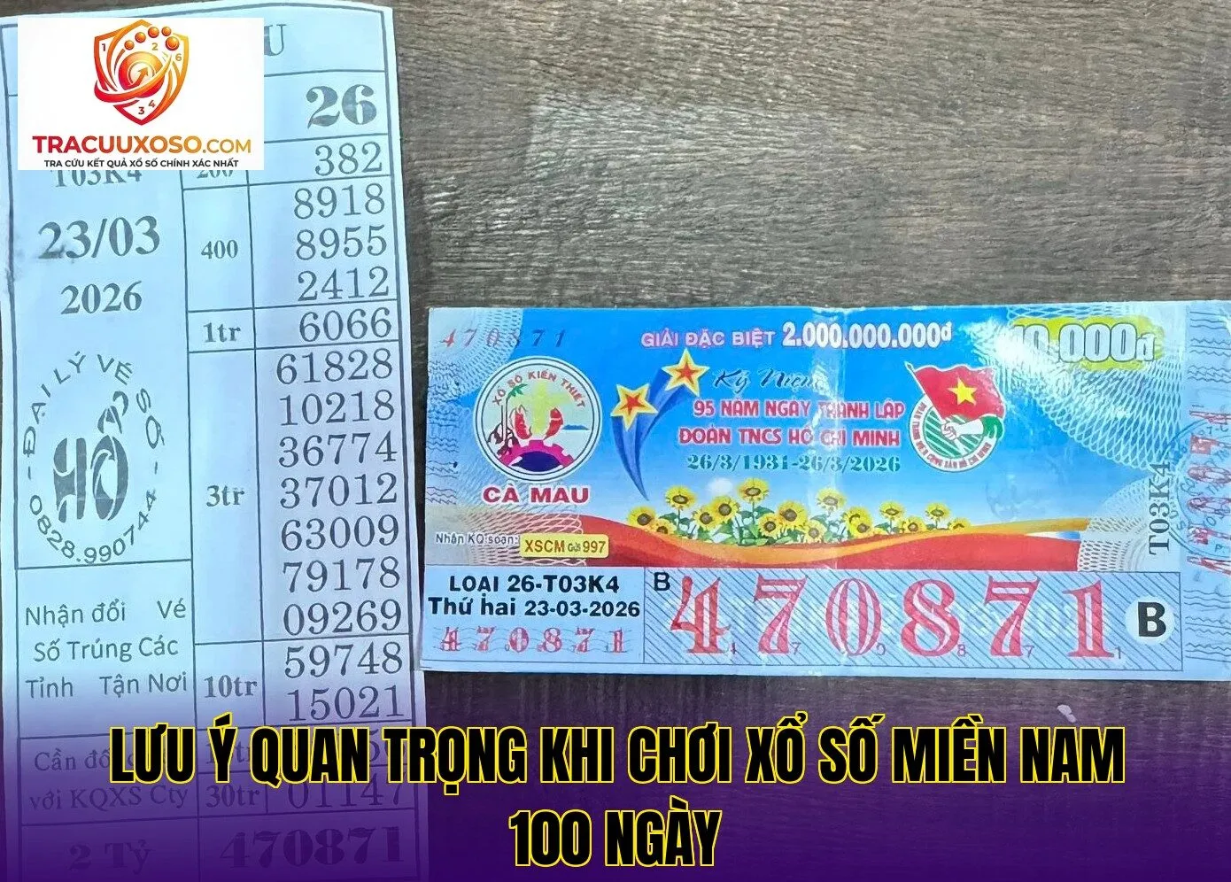 lưu ý quan trọng khi chơi xổ số miền nam 100 ngày