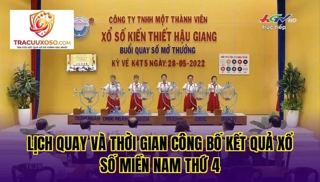 lịch quay và thời gian công bố kết quả xổ số miền nam thứ 4