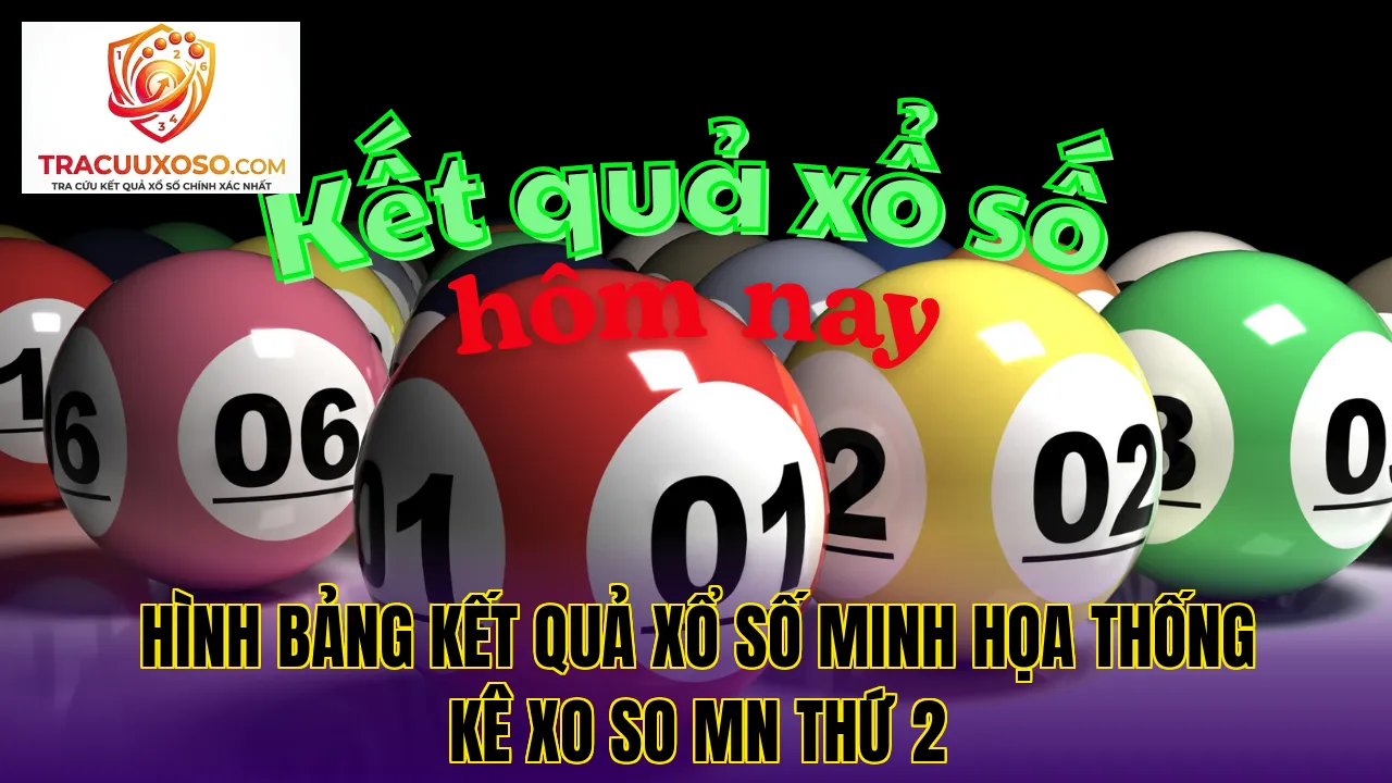 Hình bảng kết quả xổ số minh họa thống kê xo so mn thứ 2