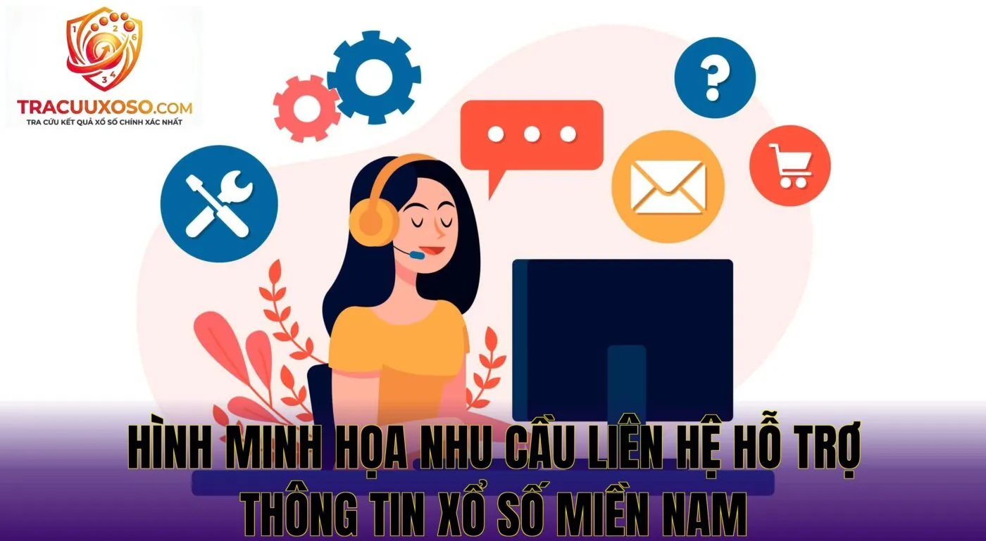 Hình minh họa nhu cầu liên hệ hỗ trợ thông tin xổ số miền Nam