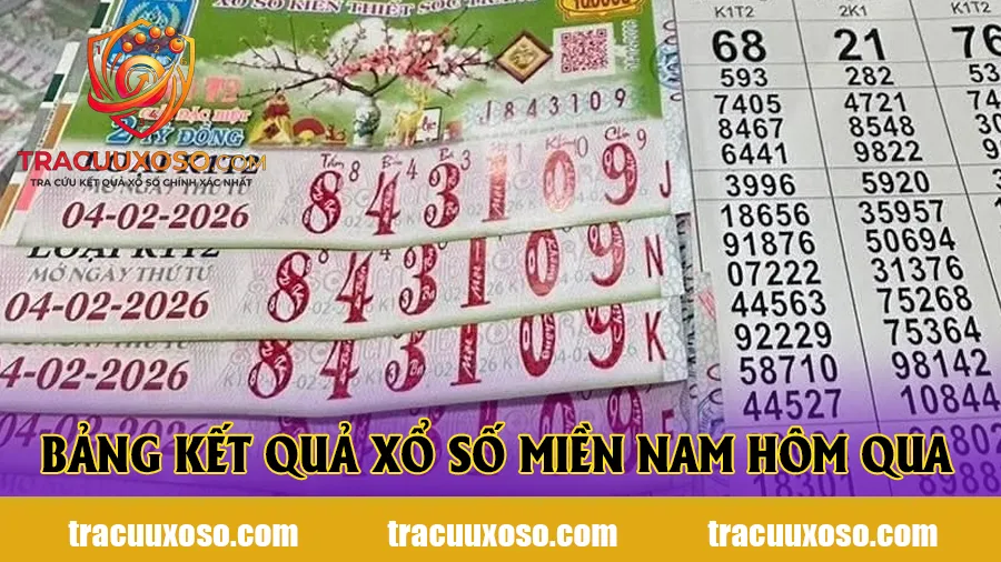 Bảng kết quả xổ số miền Nam hôm qua