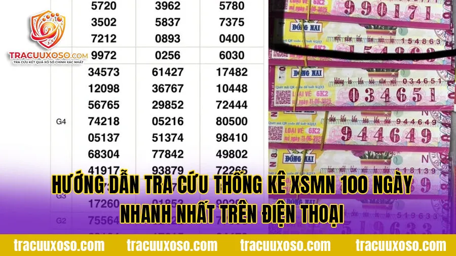 Hướng dẫn tra cứu thống kê XSMN 100 ngày nhanh nhất trên điện thoại