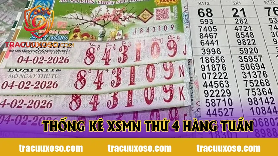 Thống kê XSMN Thứ 4 hàng tuần